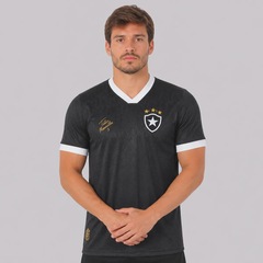Camisa do Botafogo Retrô Jacquard 1995 - Masculina - Foto 4