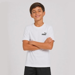 Camiseta Puma ESS Small No.1 Logo Relaxed - Infantil - Foto 4