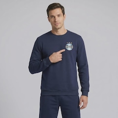 Blusão de Moletom do Grêmio Escudo FutFanatics - Masculina - Foto 3