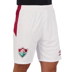 Calção do Fluminense I Home Branco Umbro 2021 - Masculino - Foto 1