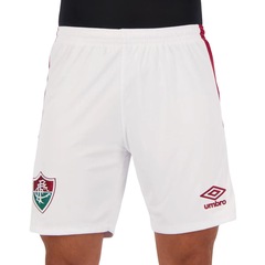 Calção do Fluminense I Home Branco Umbro 2021 - Masculino - Foto 2