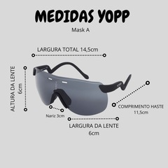 Óculos de Sol Unissex Yopp Performance Uv400 Mask A5 - Foto 8