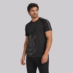 Camiseta Corinthians Raglan Escudo Masculina - Foto 2
