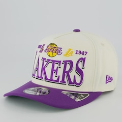 Boné Adulto New Era Los Angeles Lakers NBA ASGFP 950 Aba Curva - Foto 1