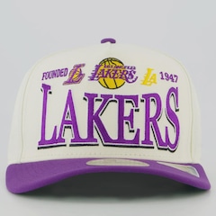 Boné Adulto New Era Los Angeles Lakers NBA ASGFP 950 Aba Curva - Foto 2