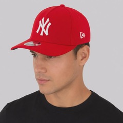 Boné Adulto New Era New York Yankees MLB Poly 3930 Aba Curva - Foto 5