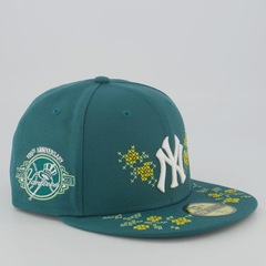 Boné Adulto New Era New York Yankees Garden 5950 Aba Reta - Foto 2