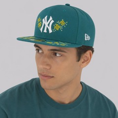 Boné Adulto New Era New York Yankees Garden 5950 Aba Reta - Foto 6