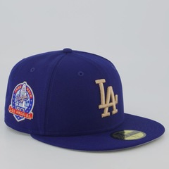 Boné Adulto New Era Los Angeles Dodgers MLB 5950 Aba Reta - Foto 2