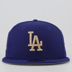 Boné Adulto New Era Los Angeles Dodgers MLB 5950 Aba Reta - Foto 3