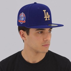 Boné Adulto New Era Los Angeles Dodgers MLB 5950 Aba Reta - Foto 9