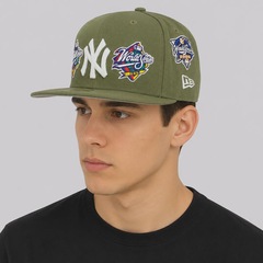 Boné Adulto New Era New York Yankees MLB Olive Aba Reta - Foto 6