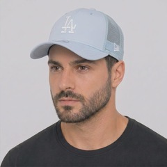 Boné Adulto New Era Los Angeles Dodgers MLB Midi Homefield Trckr Aba Curva - Foto 5