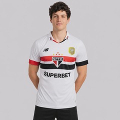 Camisa do São Paulo I 24/25 Com Patrocínio Pacth Copa do Brasil 2023 New Balance Masculina - Foto 1
