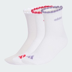 Kit Meias Cano Médio adidas com 3 Pares Feminino - Foto 3