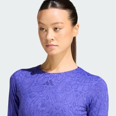 Camiseta Manga Longa adidas PrimeLift Workout Snake Twist Reversible Feminina - Foto 6