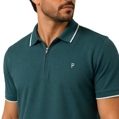 Camisa do Palmeiras Polo Palestra Zíper Verde Individual - Masculina - Foto 2