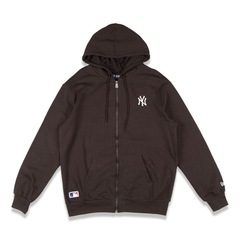 Blusão de Moletom New Era Canguru Aberto New York Yankees MLB Masculino - Foto 1