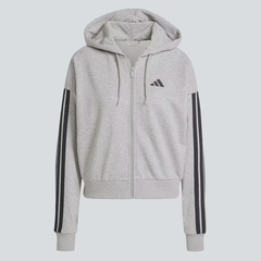 Jaqueta Adidas 3 Stripes com Capuz Feminina - Foto 5