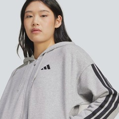 Jaqueta Adidas 3 Stripes com Capuz Feminina - Foto 6