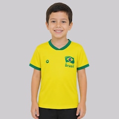 Camisa Brasil Flag Infantil - Foto 1
