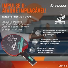 Raquete de Tênis de Mesa Ping Pong Impulse II Vollo Aprovada ITTF - Foto 7