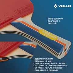 Raquete de Tênis de Mesa Ping Pong Impulse III Vollo Aprovada ITTF - Foto 8