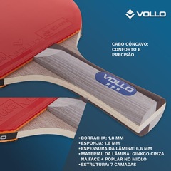 Raquete de Tênis de Mesa Ping Pong Impulse IV Vollo Aprovada ITTF - Foto 3