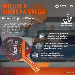 Raquete de Tênis de Mesa Ping Pong Impulse V Vollo Aprovada ITTF - Foto 6