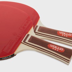 Kit Profissional Tênis de Mesa Ping Pong 2 Raquetes Impulse ITTF e 3 Bolas Vollo - Foto 2