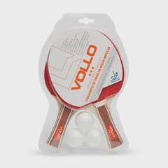 Kit Profissional Tênis de Mesa Ping Pong 2 Raquetes Impulse ITTF e 3 Bolas Vollo - Foto 3