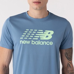 Camiseta New Balance Multi Color Performance Masculina - Foto 4