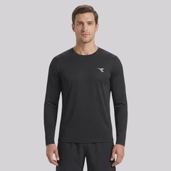 Camiseta Diadora EXC Logo Manga Longa Masculina - Foto 1