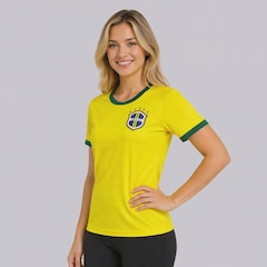 Camisa FutFanatics Brasil Canarinho Feminina - Foto 3