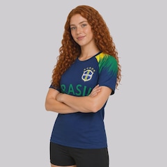 Camisa FutFanatics Brasil Raglan Feminina - Foto 2