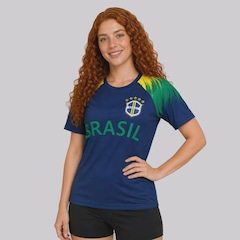 Camisa FutFanatics Brasil Raglan Feminina - Foto 4