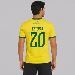 Camisa FutFanatics Brasil Canarinho 20 Estêvão Masculina - Foto 1