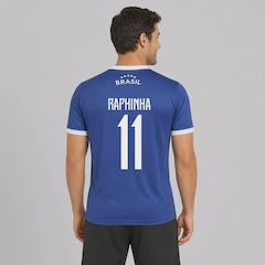 Camisa FutFanatics Brasil Canarinho 11 Raphinha Masculina - Foto 1