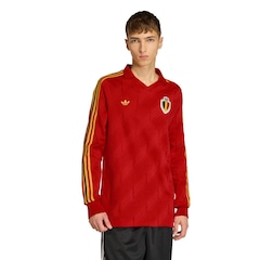 Camisa Manga Longa Bélgica I 1986 adidas Masculina - Foto 3