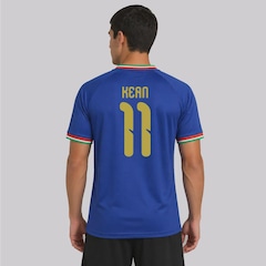 Camisa FutFanatics Itália Azzurra 11 Kean Masculina - Foto 1