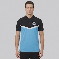 Camisa Polo Grêmio Piquet Tricolor FutFanatics Masculina - Foto 1