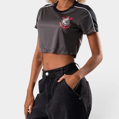 Cropped do Corinthians Mito Braziline - Feminino - Foto 2