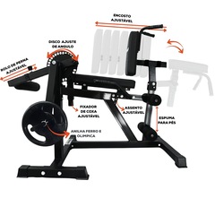 Cadeira Extensora e Mesa Flexora Perna Glúteo Yangfit 4 em 1 - Foto 7