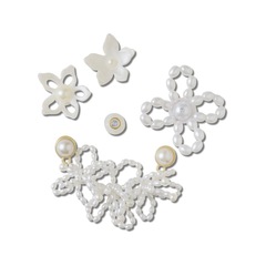 Kit Jibbitz™ Crocs Floral de Pérolas Pack com 5 Peças - Foto 1