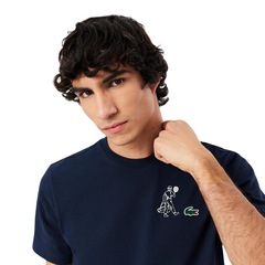 Camiseta Lacoste Ultra Dry Marinho - Masculina - Foto 2