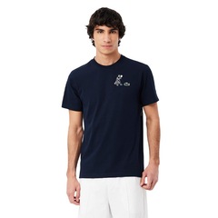 Camiseta Lacoste Ultra Dry Marinho - Masculina - Foto 3