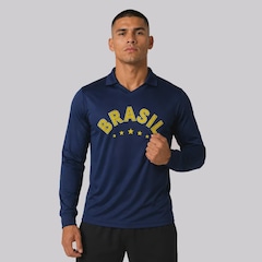 Camisa Brasil Seleça Manga Longa Masculina - Foto 4