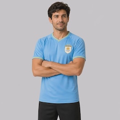 Camisa Uruguai Celeste Masculina - Foto 3