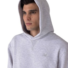 Moletom Masculino New Balance Capuz Athletics Small Logo - Foto 3