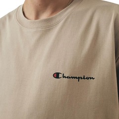 Camiseta Champion Mini Script Logo Ink Dark Khaki - Masculina - Foto 3